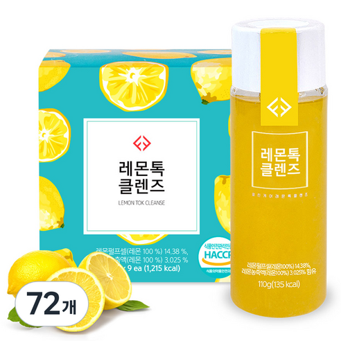 레몬톡클렌즈 해독주스, 110g, 72개