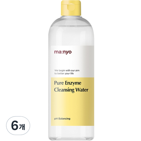 마녀공장 퓨어 엔자임 클렌징 워터, 6개, 400ml