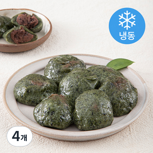 시루조아 모시팥 절구떡 (냉동), 500g, 4개
