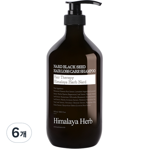 부케가르니 나드 블랙시드 탈모 샴푸, 1000ml, 6개