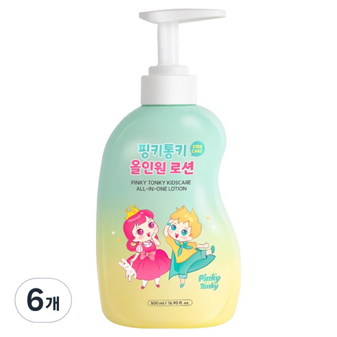 핑키통키 키즈케어 올인원 로션, 500ml, 6개