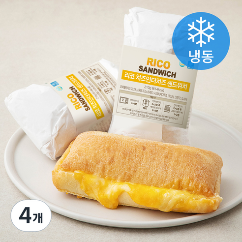 리코 치즈인더치즈 샌드위치 (냉동), 210g, 4개