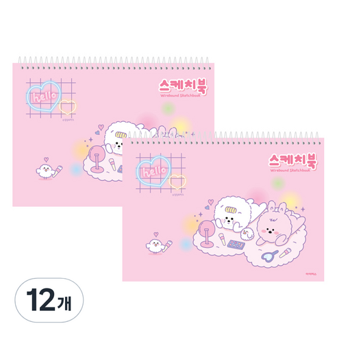 아이비스 스케치북 숑숑프렌즈 화장, 8절, 12개, 25매