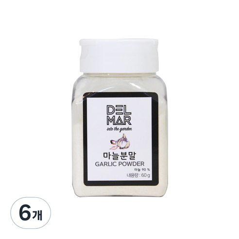 딜리셔스마켓 마늘 분말 소형, 60g, 6개