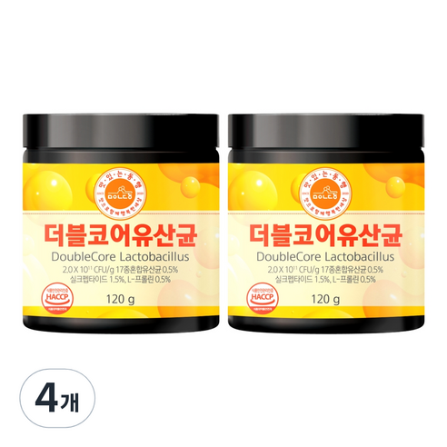 맛있는동행 더블코어 유산균, 120g, 4개