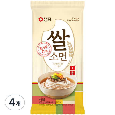 샘표 쌀 소면, 4개, 400g