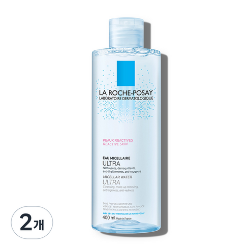 라로슈포제 미셀라 울트라 리엑티브 클렌징워터, 400ml, 2개
