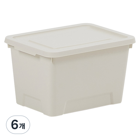 마일드 수납박스, 아이보리, 6개