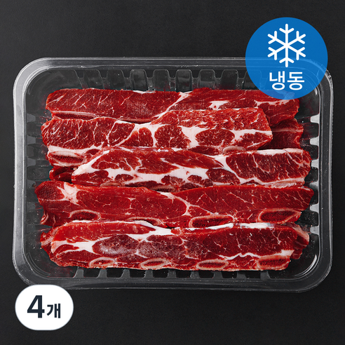 고기설계소 미국산 꽃갈비 (냉동), 1kg, 4개