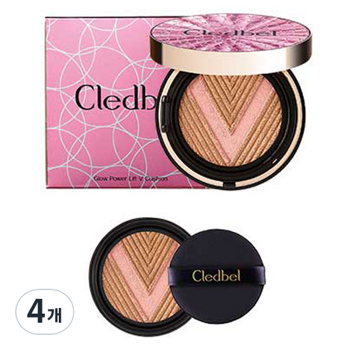 끌레드벨 글로우파워 리프트 V 쿠션 13g, 21호, 4개