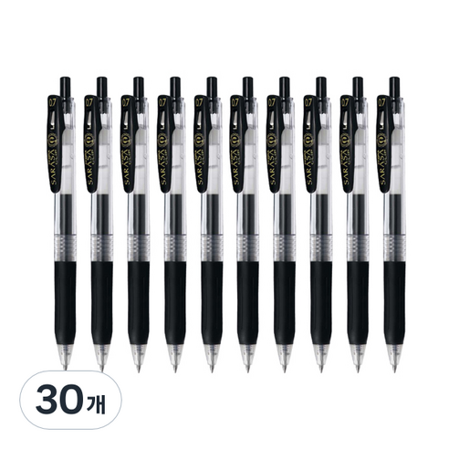 사라사 중성펜 클립 JJB15 0.7mm, 흑색, 30개