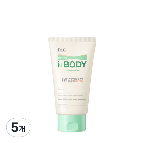 닥터지 모이스처 인 바디 5.0 바디 크림, 250ml, 5개