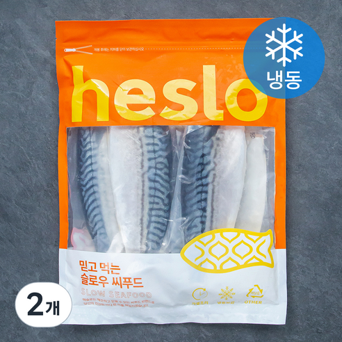 해슬로 노르웨이 간고등어살 5~6팩 (냉동), 1kg(160-200g,5-6팩), 2개