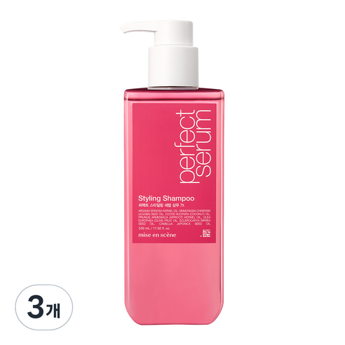 미쟝센 퍼펙트 스타일링 세럼 7X 샴푸, 530ml, 3개