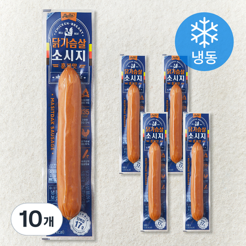맛있닭 닭가슴살 소시지 훈제맛 (냉동), 100g, 10개, 1개입