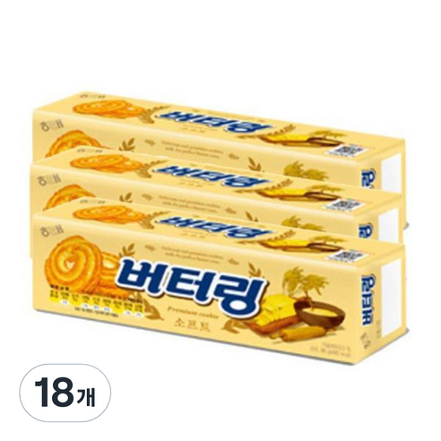 버터링 소프트 과자쿠키, 86g, 18개