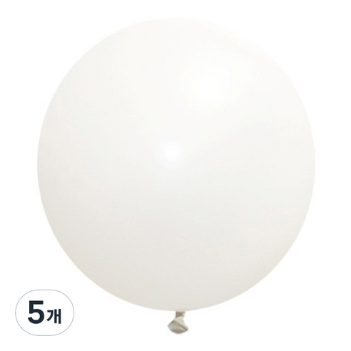 제이벌룬 셈퍼텍스 90cm 대형풍선, 005 화이트, 5개