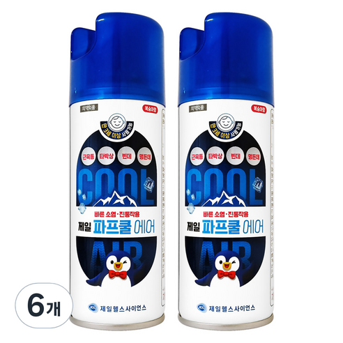 제일헬스사이언스 파프쿨 에어 뿌리는파스 180ml, 6개, 1개입