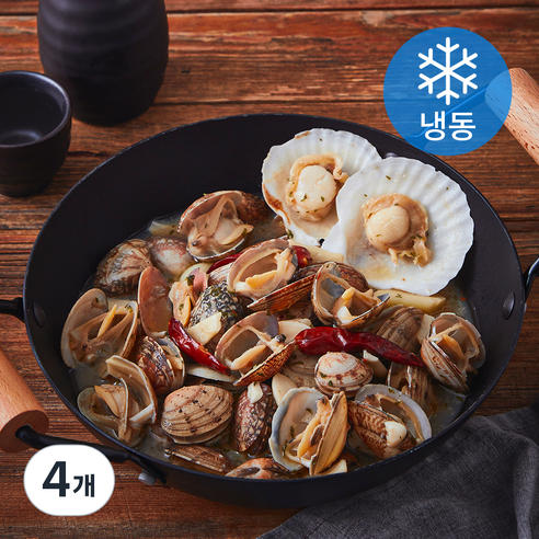살맛나요 바지락술찜 (냉동), 4개, 550g