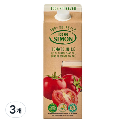 돈시몬 생과일 착즙 토마토주스, 2L, 3개