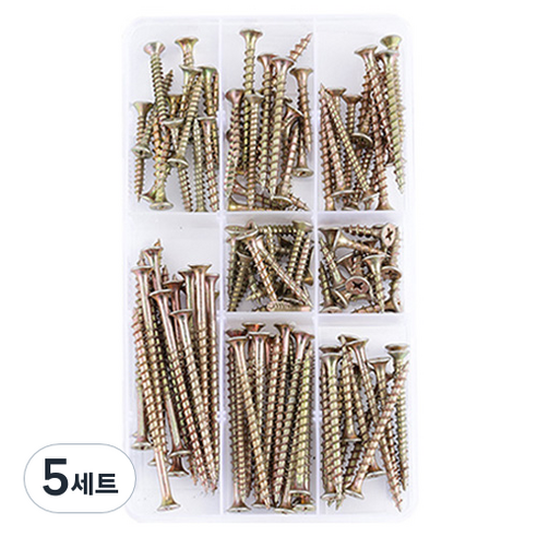 OON 플랫 헤드 나사 피스못 키트 황색 M4, 5세트