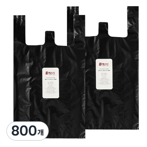 에스디 A급마트용봉투 2호 흑색, 4L, 800개