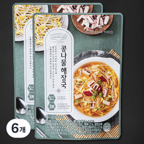 호텔컬렉션 에센셜 콩나물 해장국 냉장, 450g, 6개