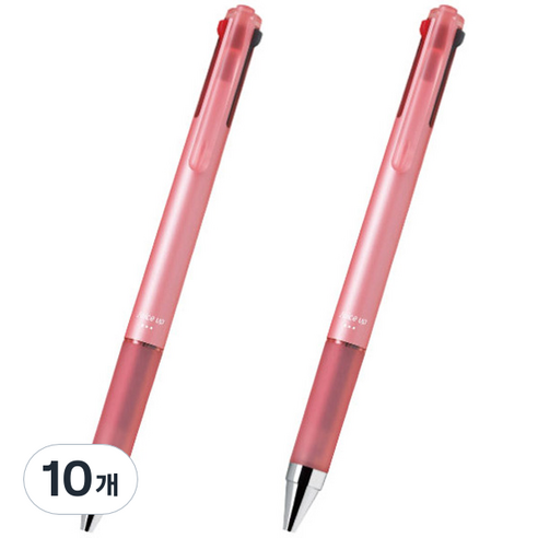 파이롯트 다기능 젤잉크 쥬스업 3색 다색펜 0.4mm, 코랄, 10개