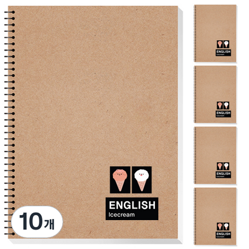 영아트 크라프트 영어 스프링노트 60p, 멍스크림(스티커), 10개