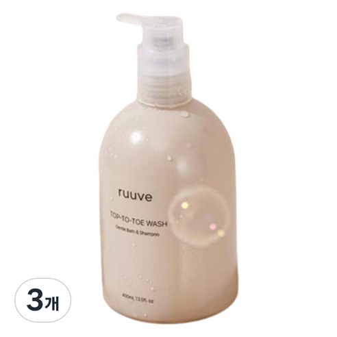 러베 히알루론 탑투토 워시, 3개, 400ml