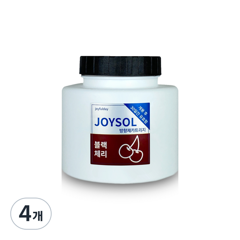 기분좋은날 방향제 카트리지 블랙체리 리필, 240g, 4개