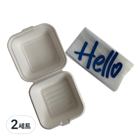 헬로 포장봉투 대 10p + 펄프상자 20p 세트, 화이트(펄프상자), 2세트