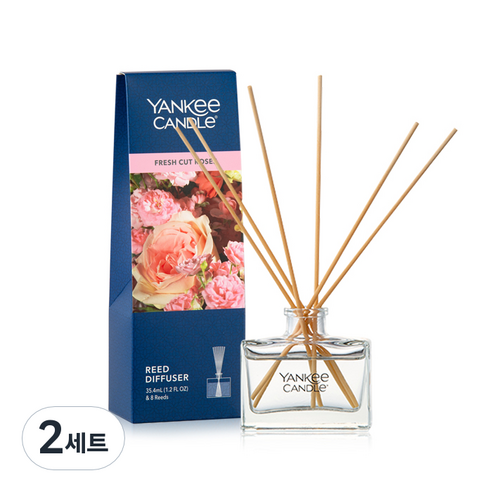 양키캔들 리드 디퓨저 35.4ml, 프레쉬컷로즈, 2세트