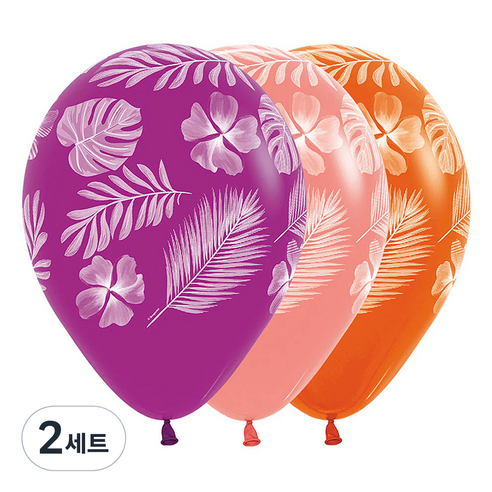 셈퍼텍스 트로피칼 파라다이스 풍선 30cm 25p 세트, 혼합색상, 2세트