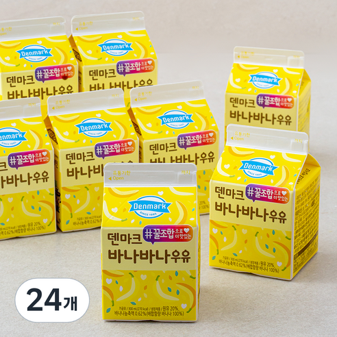 덴마크 바나바나 우유, 300ml, 24개