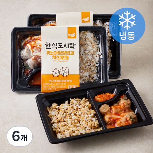아임닭 한식도시락 퀴노아영양밥과 치즈미트볼 (냉동), 230g, 6개