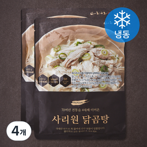 사리원 닭곰탕 (냉동), 600g, 4개
