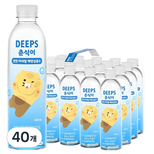 Deeps 춘식이 천연 미네랄 해양심층수, 40개, 500ml
