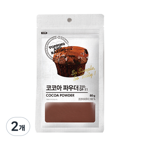 큐원 코코아 파우더, 80g, 2개