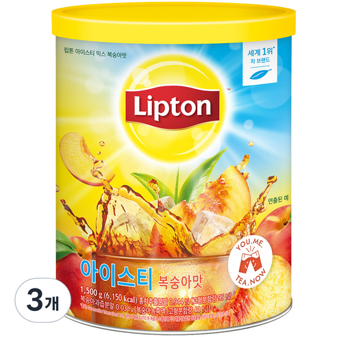 립톤 아이스티 분말 복숭아맛, 1.5kg, 1개입, 3개