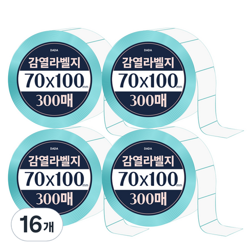 다다 감열라벨지 300매, 16개