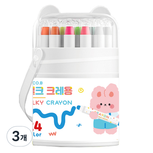 투코비 실크 크레용 색연필, 24색, 3개