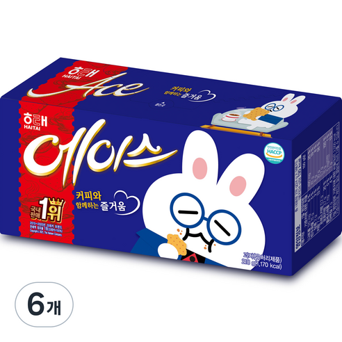 해태제과 에이스 과자, 218g, 6개