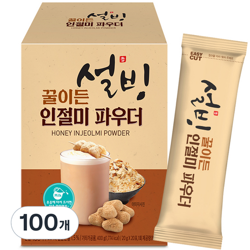 설빙 꿀이든 인절미 파우더, 1개입, 100개, 20g