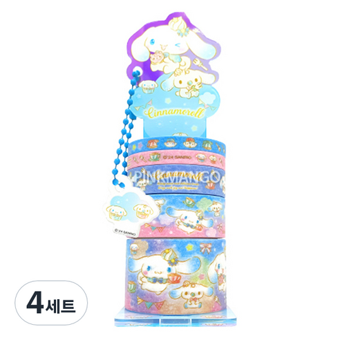 PINKMANGO 산리오 캐릭터 마테 홀더세트, 랜덤발송, 4세트