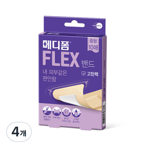 메디폼 플렉스 밴드 10p, 10개입, 4개