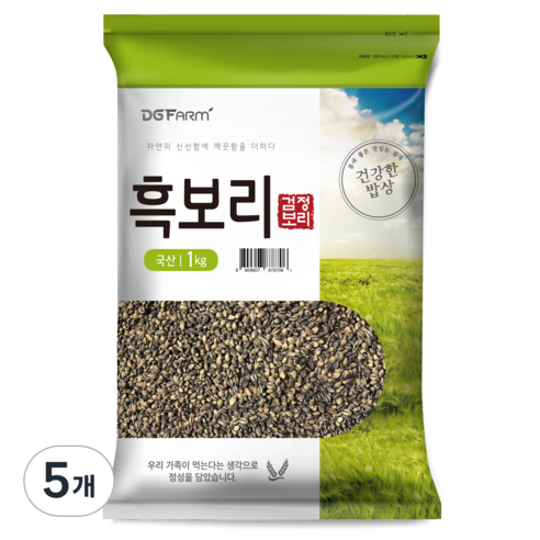 대구농산 흑보리쌀, 1kg, 5개