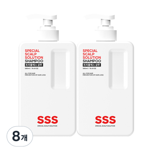 트리플에스 약산성 탈모샴푸, 580ml, 8개