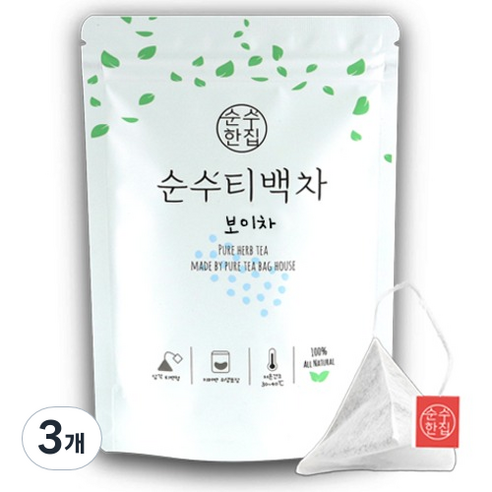 순수한집 보이차 티백, 1g, 10개입, 3개