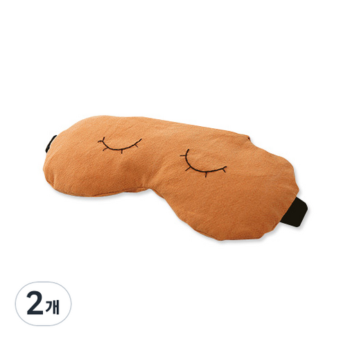 황토 염색 팥찜질 눈안대, 2개